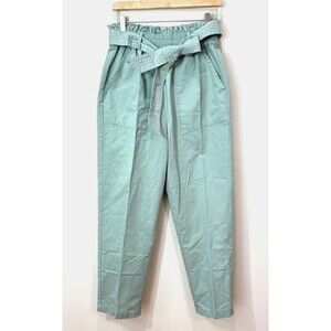 Steve Madden Paperbag Pants Size M Olive Green NWT Gorpcore Trousers High Rise